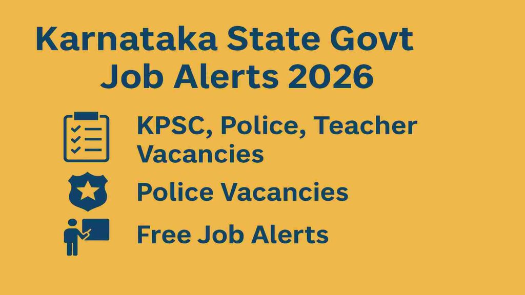 Karnataka State Govt Job Alerts 2026