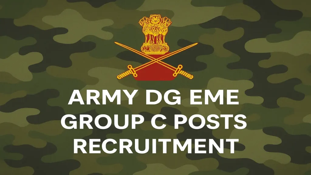 Army DG EME Group C Recruitment